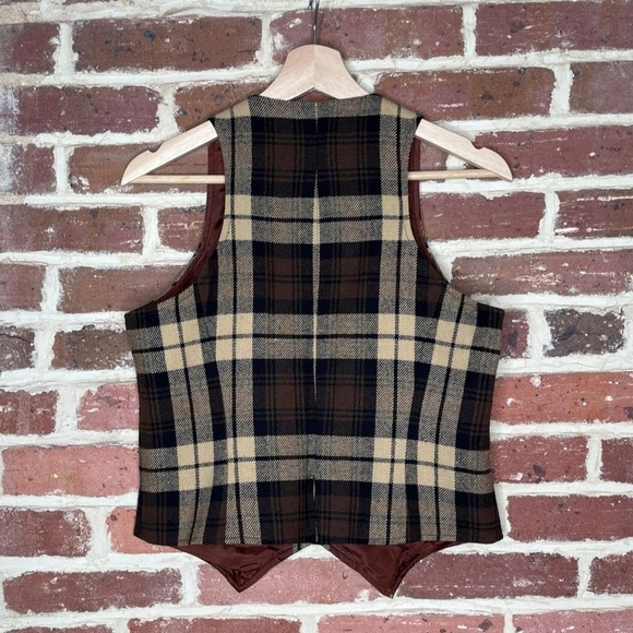 Vintage Plaid Vest by John Meyer Size Small - Picture 2 of 2